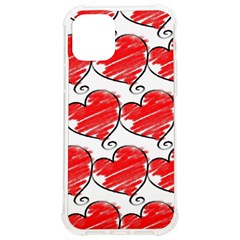 Seamless-heart-red Iphone 12/12 Pro Tpu Uv Print Case by nateshop