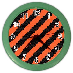 Halloween-background Color Wall Clock by nateshop