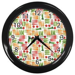 Vegetables Wall Clock (black) by SychEva