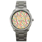 Vegetables Sport Metal Watch Front