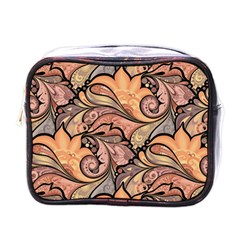 Colorful Background Artwork Pattern Floral Patterns Retro Paisley Mini Toiletries Bag (one Side)