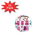 Owl Pattern 1  Mini Magnet (10 pack)  Front