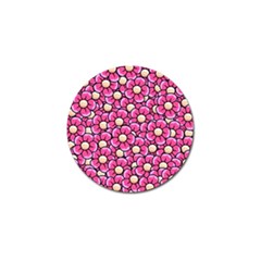 Pattern Scrapbooking Flowers Bloom Decorative Golf Ball Marker