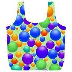 Background Pattern Design Colorful Bubbles Full Print Recycle Bag (xl) by Ravend