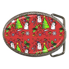 Santa Snowman Gift Holiday Christmas Cartoon Belt Buckles