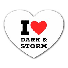 I Love Dark And Storm Heart Mousepad by ilovewhateva