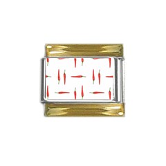 Pepper Gold Trim Italian Charm (9mm) by SychEva