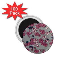 Traditional Cherry Blossom On A Gray Background 1 75  Magnets (100 Pack)  by Kiyoshi88
