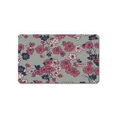 Traditional Cherry Blossom On A Gray Background Magnet (name Card) by Kiyoshi88