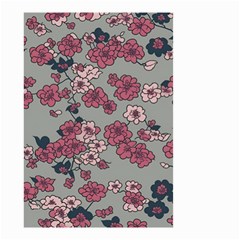 Traditional Cherry Blossom On A Gray Background Small Garden Flag (two Sides) by Kiyoshi88
