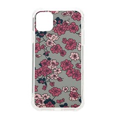 Traditional Cherry Blossom On A Gray Background Iphone 11 Tpu Uv Print Case by Kiyoshi88