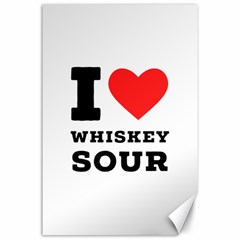 I Love Whiskey Sour Canvas 24  X 36  by ilovewhateva