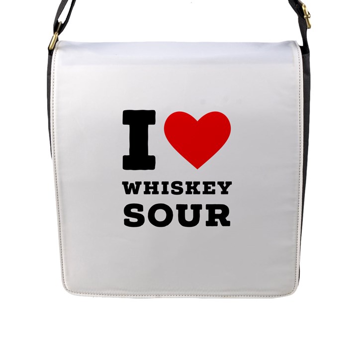 I love whiskey sour Flap Closure Messenger Bag (L)