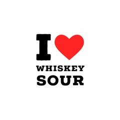 I Love Whiskey Sour Wooden Puzzle Square by ilovewhateva