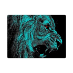 Angry Male Lion Predator Carnivore Premium Plush Fleece Blanket (mini) by Salman4z