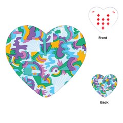 Pattern Hotdogtrap Playing Cards Single Design (heart)