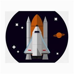 Rocket Space Universe Spaceship Small Glasses Cloth (2 Sides) by Salman4z