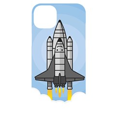 Rocket Shuttle Spaceship Science Iphone 14 Plus Black Uv Print Case by Salman4z