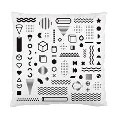 Pattern Hipster Abstract Form Geometric Line Variety Shapes Polkadots Fashion Style Seamless Standard Cushion Case (two Sides) by Salman4z