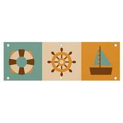 Nautical Elements Collection Banner And Sign 6  X 2  by Salman4z