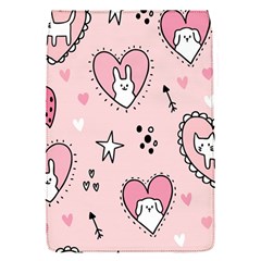 Cartoon Cute Valentines Day Doodle Heart Love Flower Seamless Pattern Vector Removable Flap Cover (s) by Salman4z