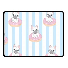 French Bulldog Dog Seamless Pattern Fleece Blanket (small) by Salman4z