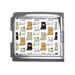 Cat Kitten Seamless Pattern Mega Link Italian Charm (18mm)