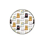 Cat Kitten Seamless Pattern Hat Clip Ball Marker (10 pack)