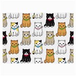 Cat Kitten Seamless Pattern Large Glasses Cloth