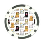 Cat Kitten Seamless Pattern Poker Chip Card Guard