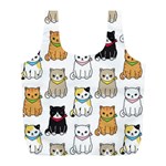 Cat Kitten Seamless Pattern Full Print Recycle Bag (L)