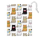 Cat Kitten Seamless Pattern Drawstring Pouch (4XL)