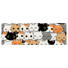 Cute-cat-kitten-cartoon-doodle-seamless-pattern Banner And Sign 12  X 4  by Salman4z