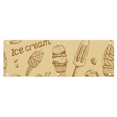 Ice-cream-vintage-pattern Banner And Sign 6  X 2  by Salman4z