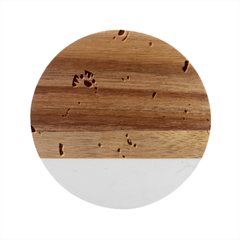 Seamless-pattern-funny-astronaut-outer-space-transportation Marble Wood Coaster (round) by Salman4z