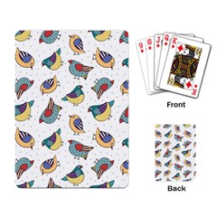 Seamless-pattern-with-hand-drawn-bird-black Playing Cards Single Design (rectangle) by Salman4z
