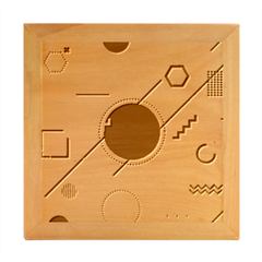 Geometric-shapes-background Wood Photo Frame Cube by Salman4z