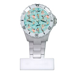 Beach-surfing-surfers-with-surfboards-surfer-rides-wave-summer-outdoors-surfboards-seamless-pattern- Plastic Nurses Watch by Salman4z