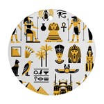 Egypt-symbols-decorative-icons-set Round Ornament (Two Sides)