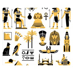 Egypt-symbols-decorative-icons-set Premium Plush Fleece Blanket (small) by Salman4z
