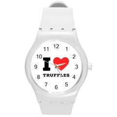 I Love Truffles Round Plastic Sport Watch (m) by ilovewhateva