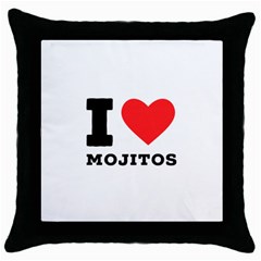 I Love Mojitos  Throw Pillow Case (black) by ilovewhateva