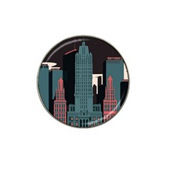 New York City Nyc Skyline Cityscape Hat Clip Ball Marker (10 Pack) by Ravend