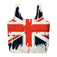 Union Jack England Uk United Kingdom London Full Print Recycle Bag (l) by Ravend