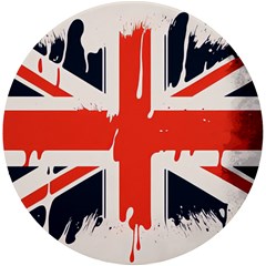 Union Jack England Uk United Kingdom London Uv Print Round Tile Coaster by Ravend