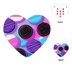 Cookies Chocolate Cookies Sweets Snacks Baked Goods Playing Cards Single Design (heart) by Ravend