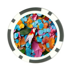 Confetti Tropical Ocean Themed Background Abstract Poker Chip Card Guard