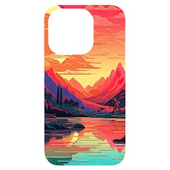 Tropical Landscape Island Background Wallpaper Iphone 14 Pro Black Uv Print Case