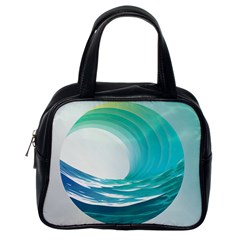 Tsunami Tidal Wave Wave Minimalist Ocean Sea Classic Handbag (one Side) by Ravend