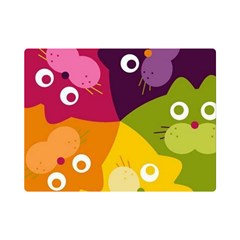 Colorful Cats Premium Plush Fleece Blanket (mini) by Sparkle